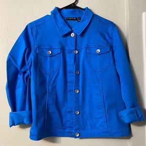 Electric blue jean jacket
